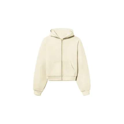 'Humane Blanks Coconut Cream' Zip-Up Hoodie